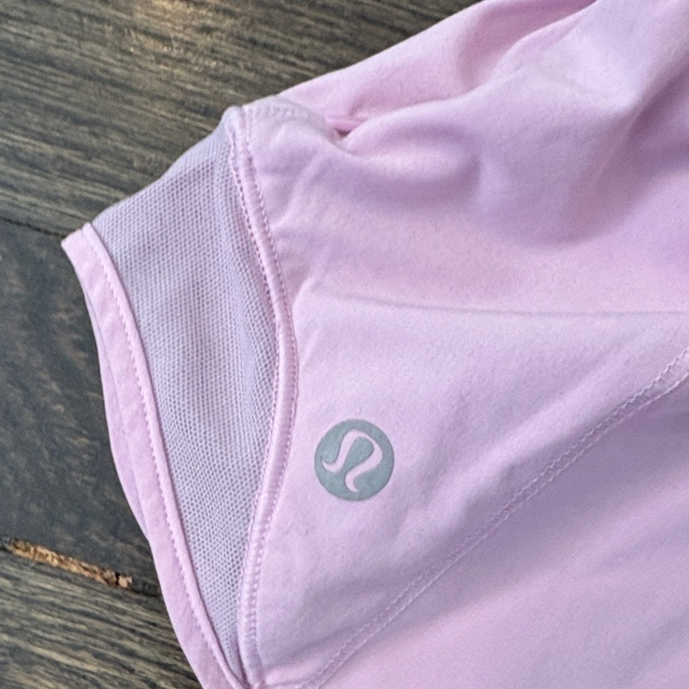Light Pink Women's Athletic Shorts - Breathable Running Shorts by Lululemon - Picture 7 of 7